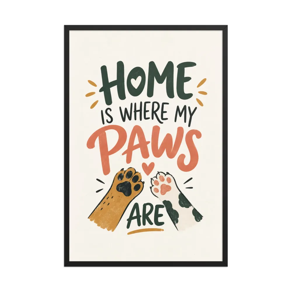 Home Is Where My Paws Are | Cute Pet Lover Poster thumbnail 2