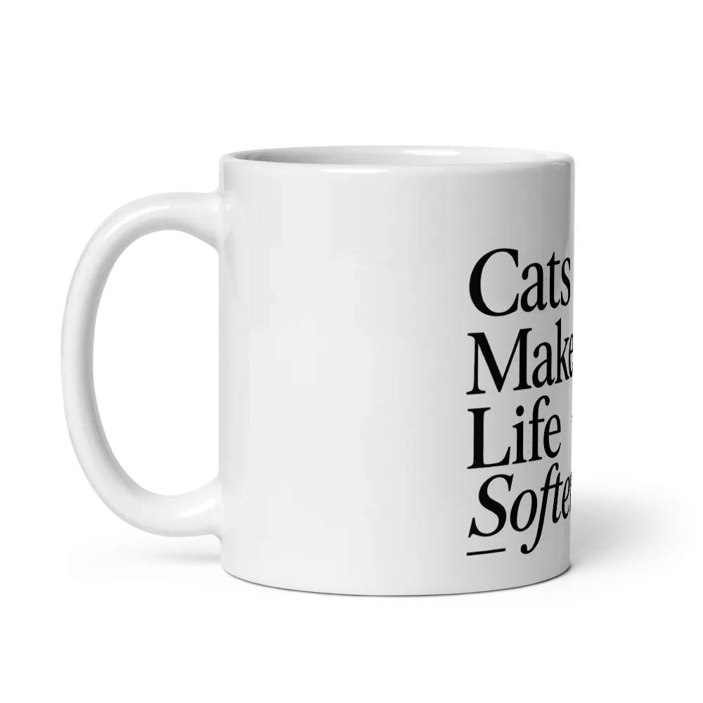 Cats Make Life Softer – Cat Lover Mug thumbnail 3