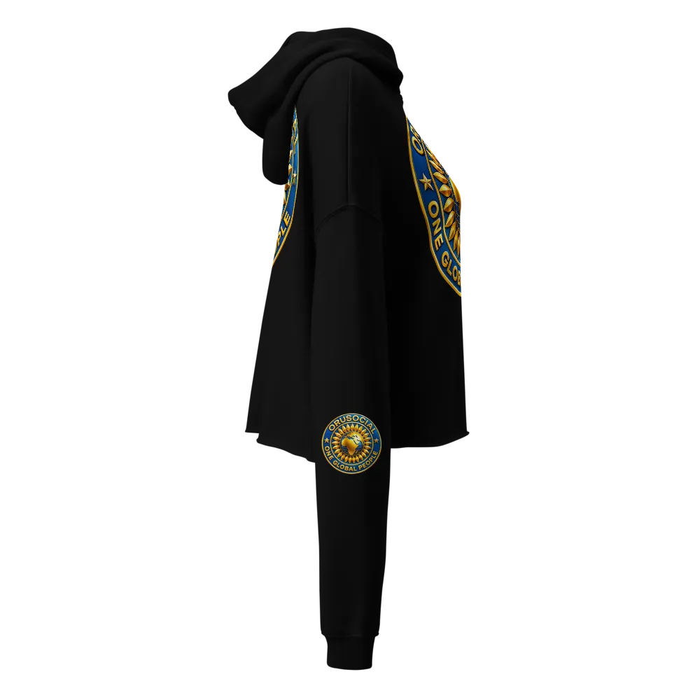 # ORU SOCIAL Women's Cropped Hoodie – Bella + Canv thumbnail 4