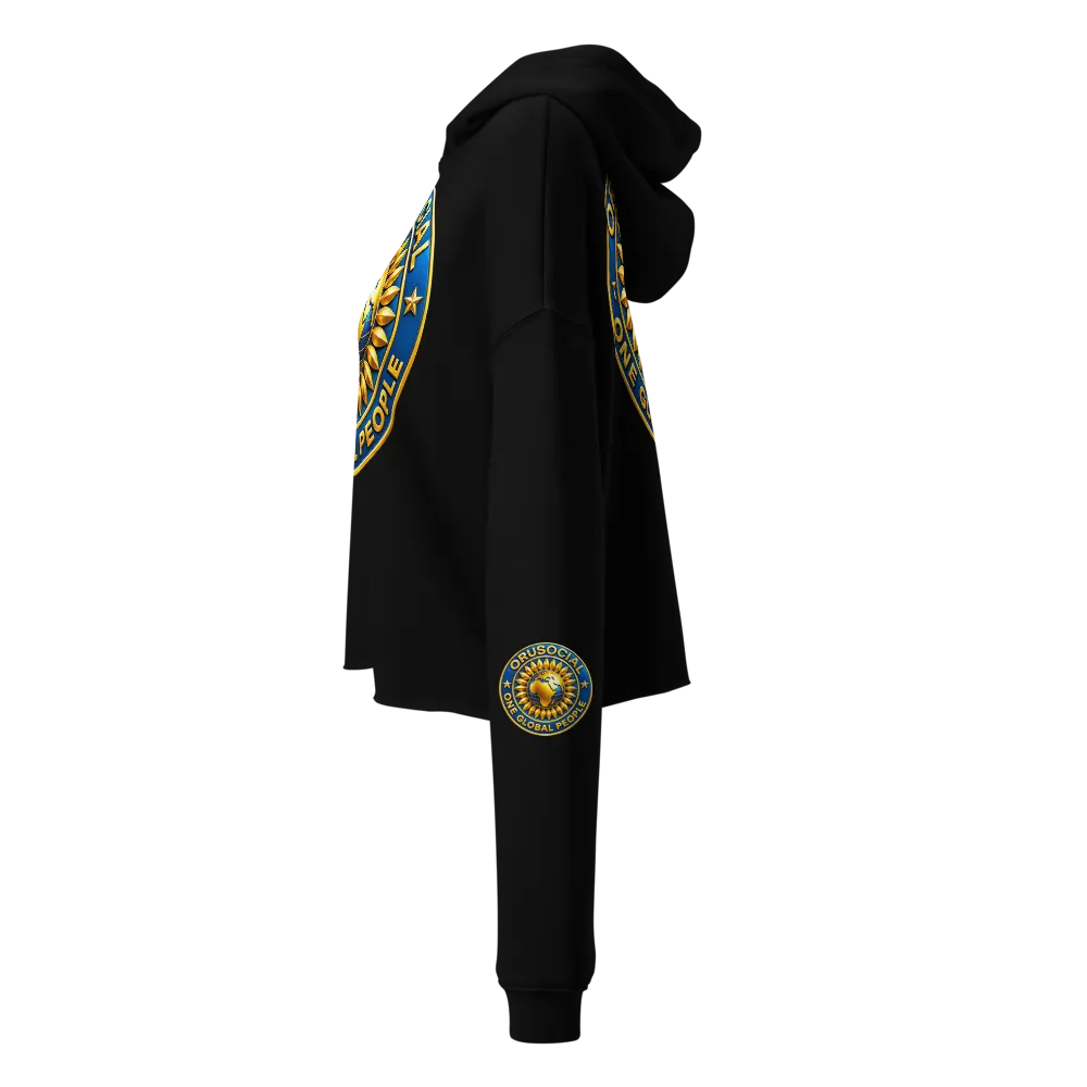 # ORU SOCIAL Women's Cropped Hoodie – Bella + Canv thumbnail 3