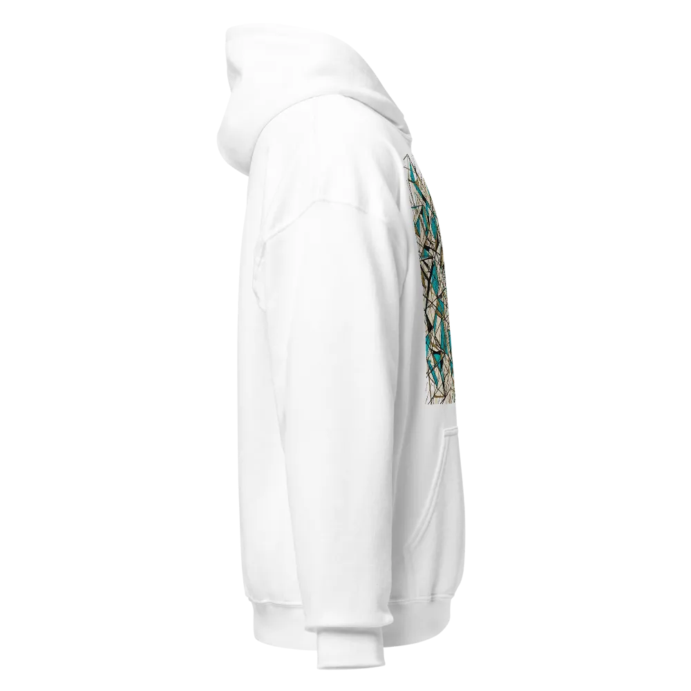 Abstract Graphic Print White Hoodie thumbnail 4
