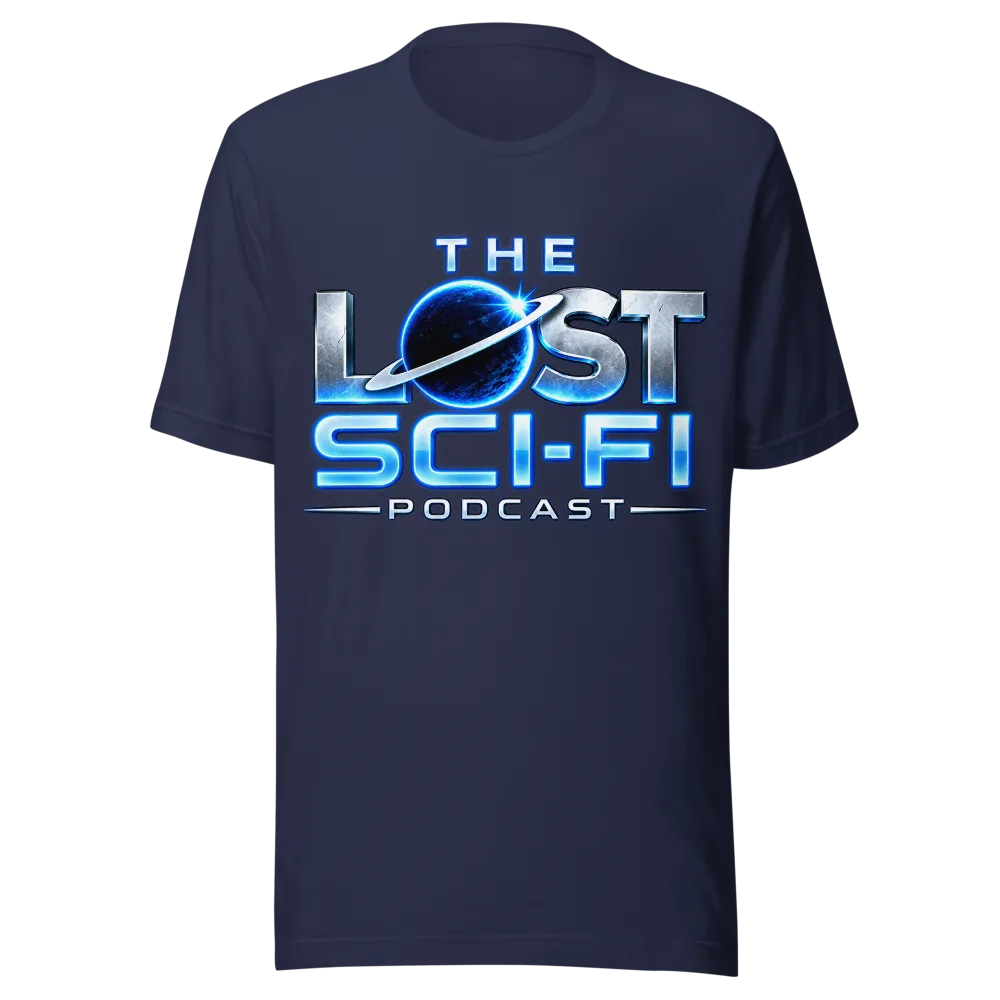 The Lost Sci-Fi Podcast Navy Logo T-Shirt
