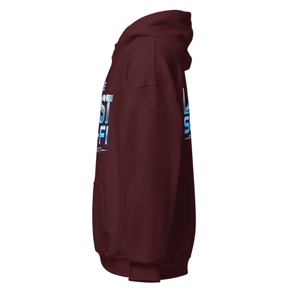 The Lost Sci-Fi Podcast Burgundy Logo Hoodie thumbnail 3