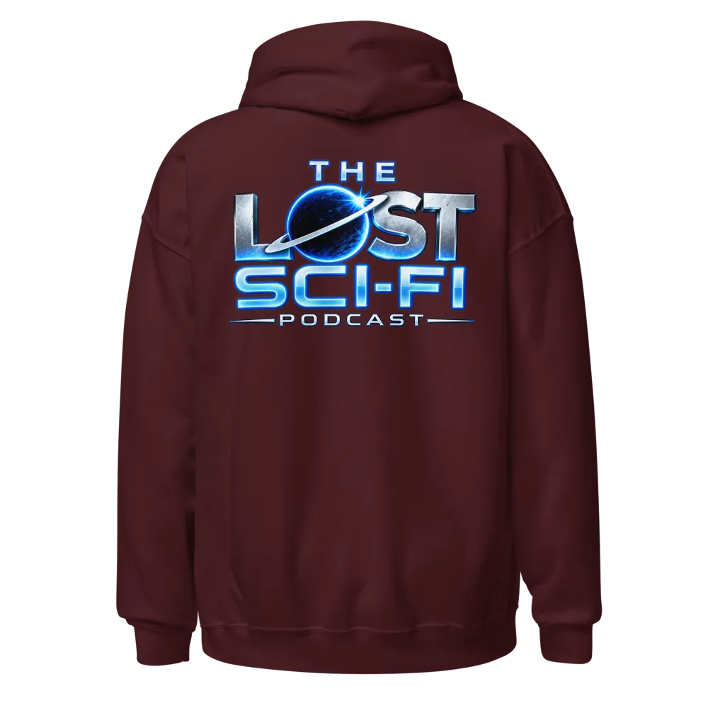 The Lost Sci-Fi Podcast Burgundy Logo Hoodie thumbnail 2