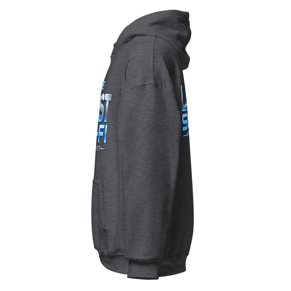 The Lost Sci-Fi Podcast Charcoal Gray Logo Hoodie thumbnail 3