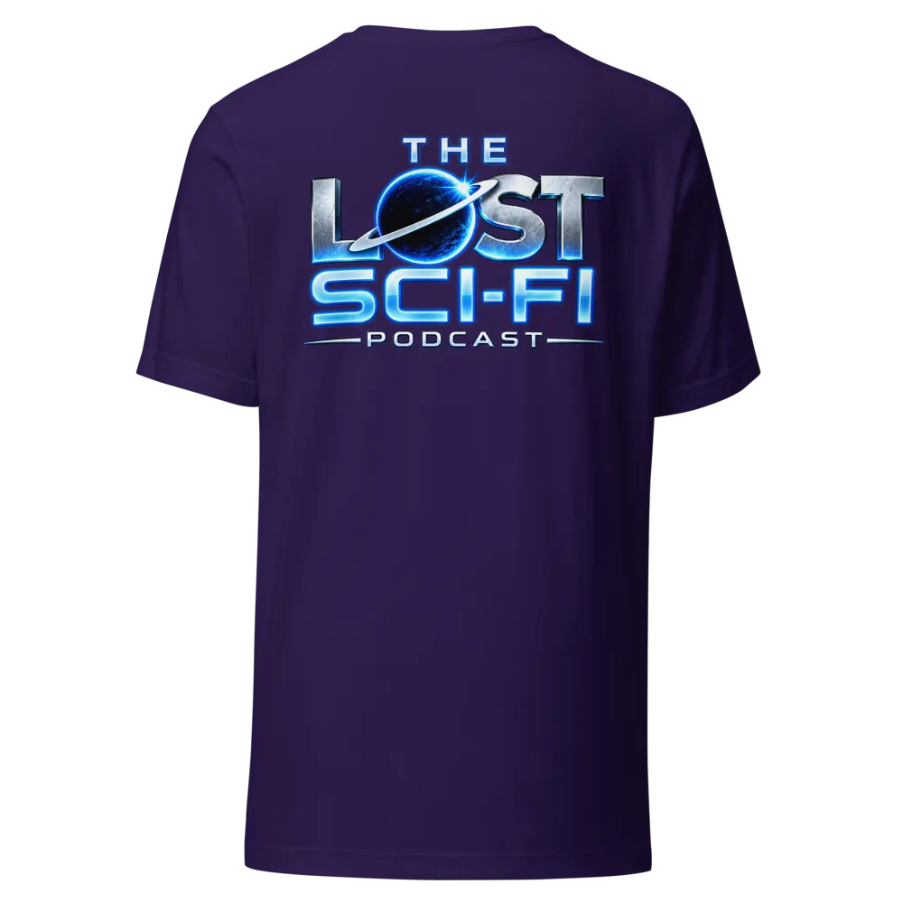 The Lost Sci-Fi Podcast Purple Logo T-Shirt thumbnail 2