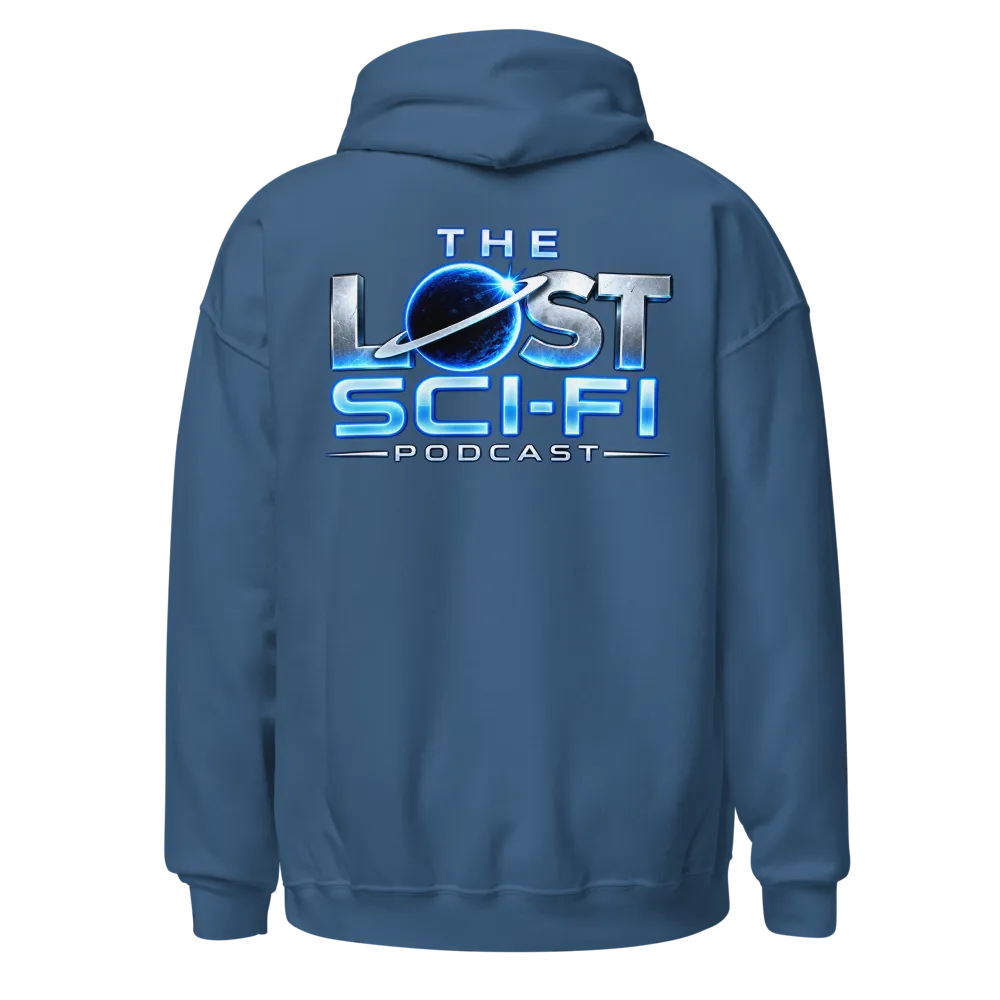 The Lost Sci-Fi Podcast Indigo Blue Logo Hoodie thumbnail 2