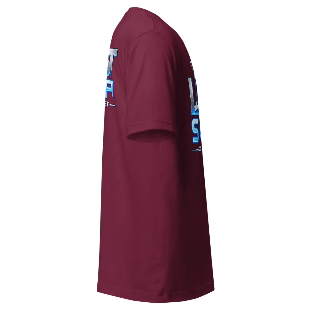 The Lost Sci-Fi Podcast Burgundy Logo T-Shirt thumbnail 4