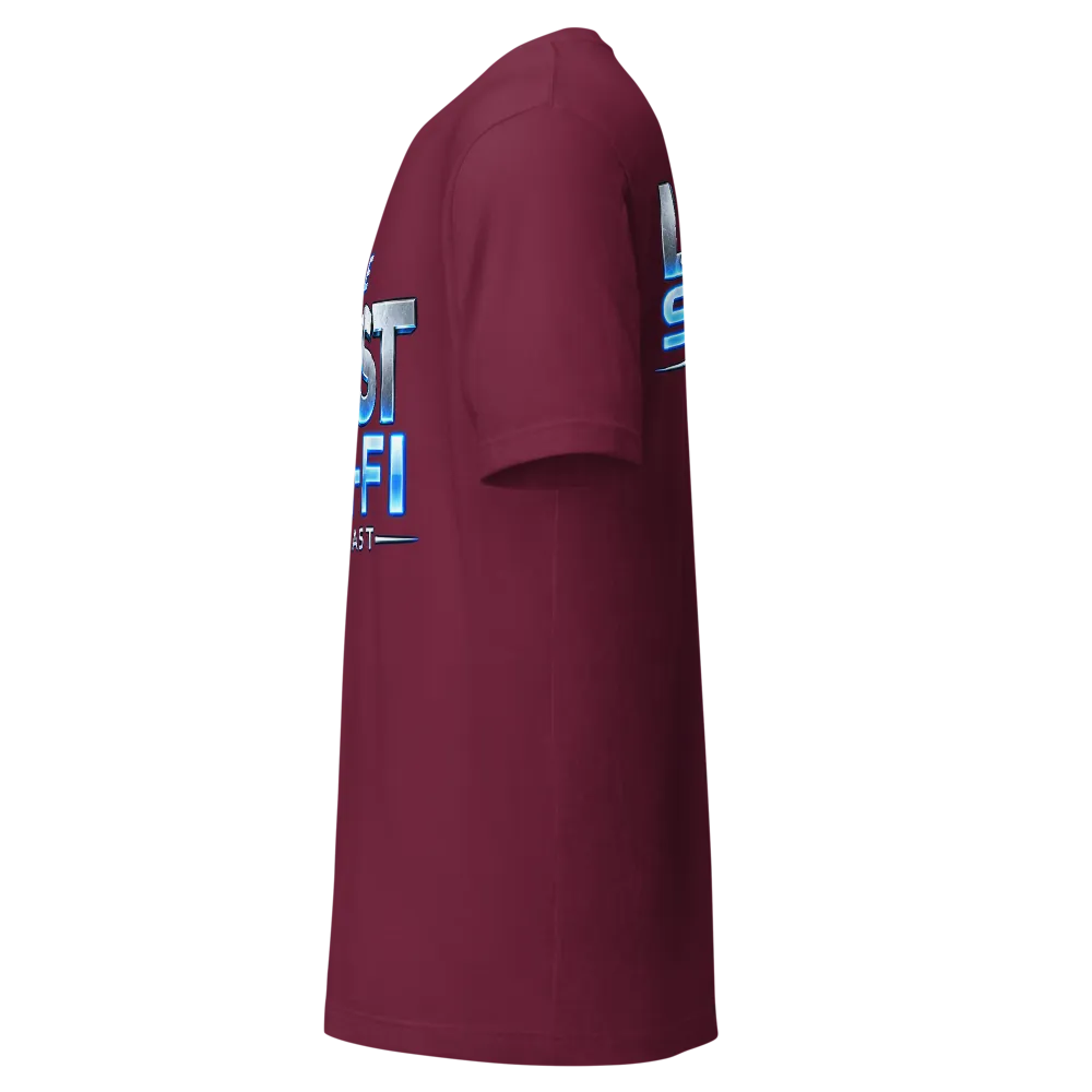 The Lost Sci-Fi Podcast Burgundy Logo T-Shirt thumbnail 3