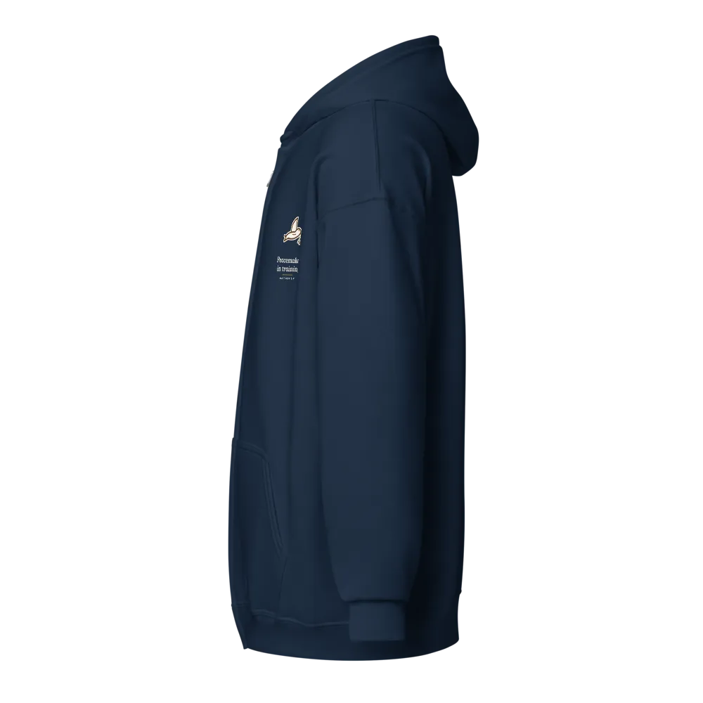 Peacemaker in Training Zip Hoodie (Navy) thumbnail 3
