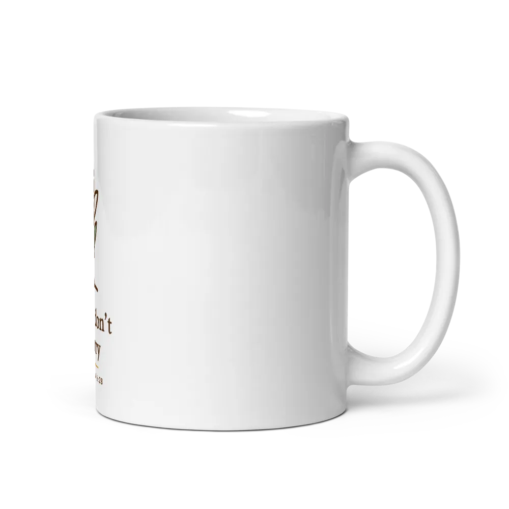 Lilies Don't Worry Mug (White) thumbnail 2