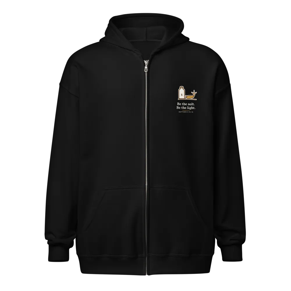 Be the Salt Be the Light Zip Hoodie (Black)