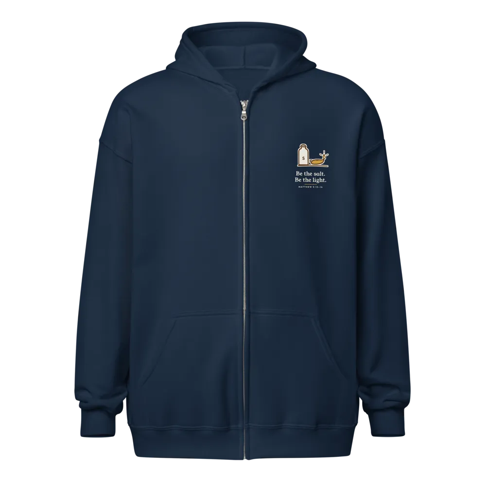 Be the Salt Be the Light Zip Hoodie (Navy)