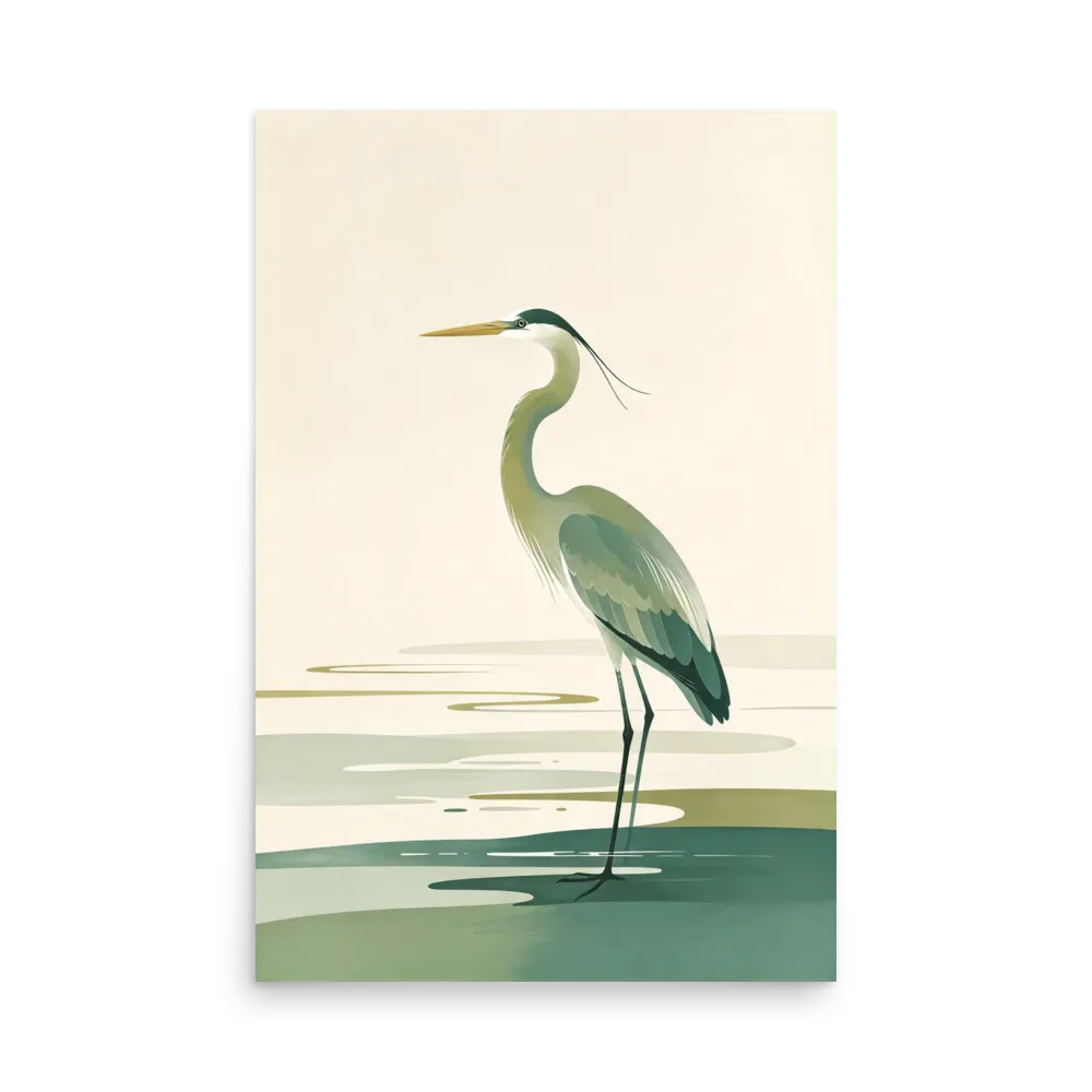 Elegant Heron — Minimalist Nature Art thumbnail 2