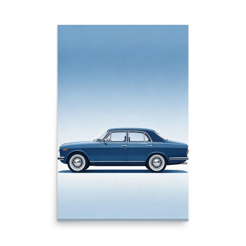 Vintage Car Blue Sky Minimalist Art Poster thumbnail 2