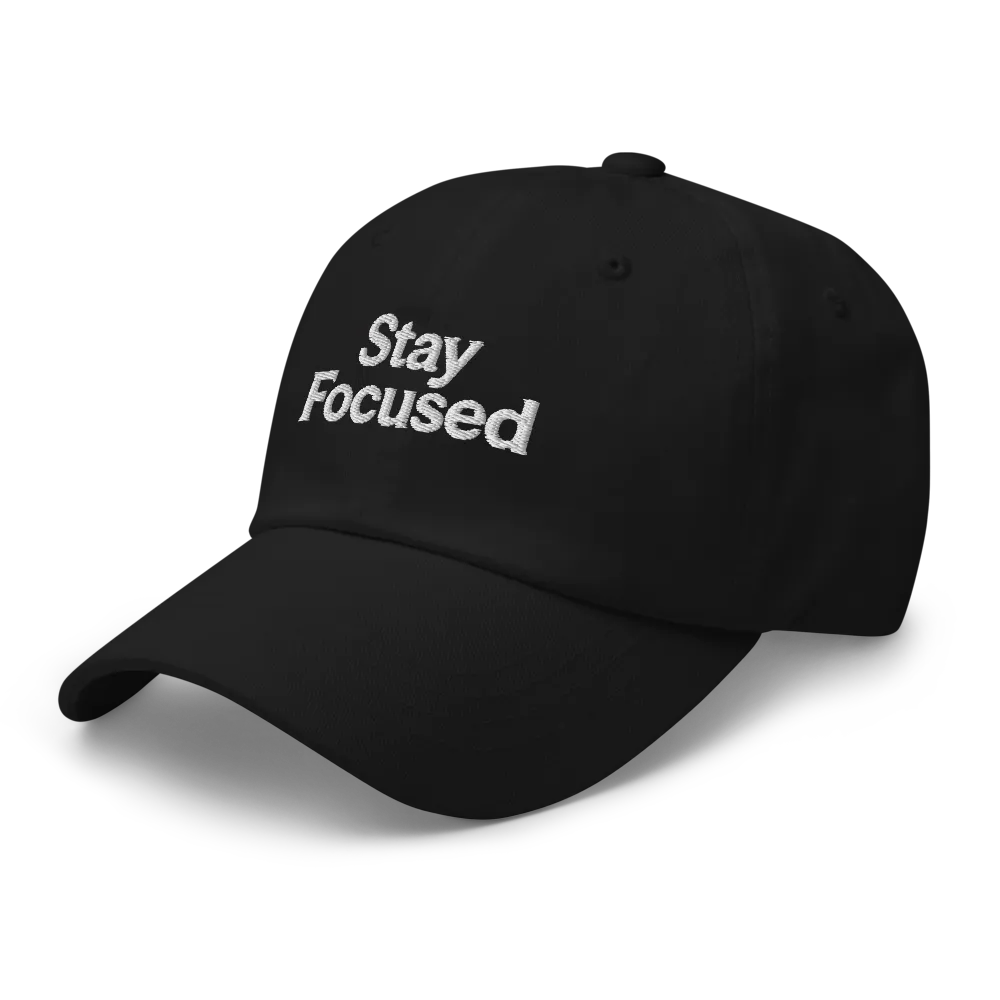 Stay Focused — Black Classic Dad Hat thumbnail 4
