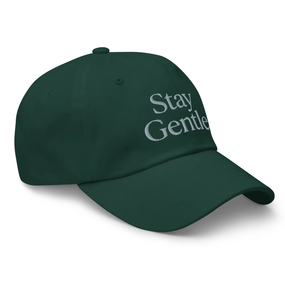 Stay Gentle — Elegant Forest Green Cap  thumbnail 4