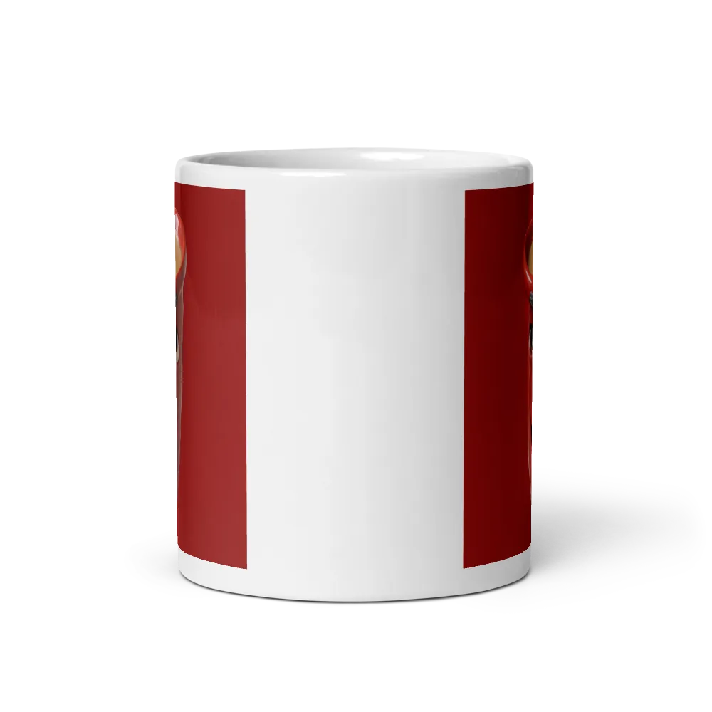 Smiling Red Cup of Coffee Red Background thumbnail 2