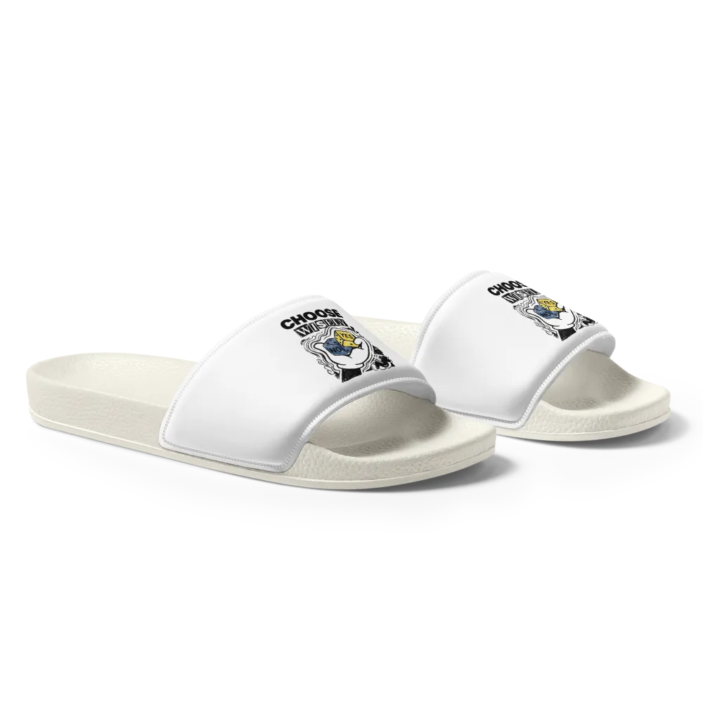 Women's White Slides  thumbnail 4