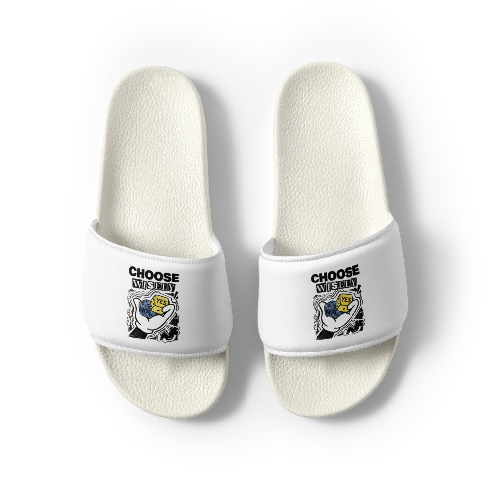 Women's White Slides  thumbnail 3
