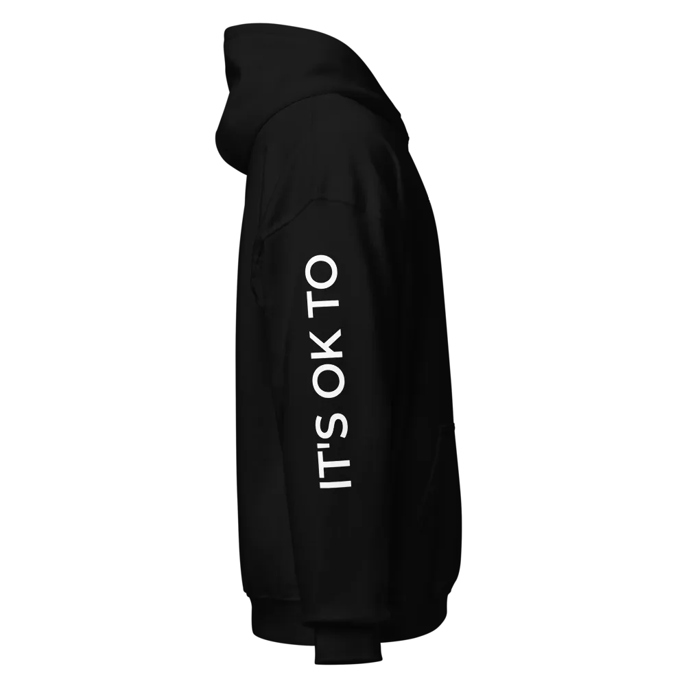"IT'S OK TO NOT BE OK" Hoodie Black thumbnail 2