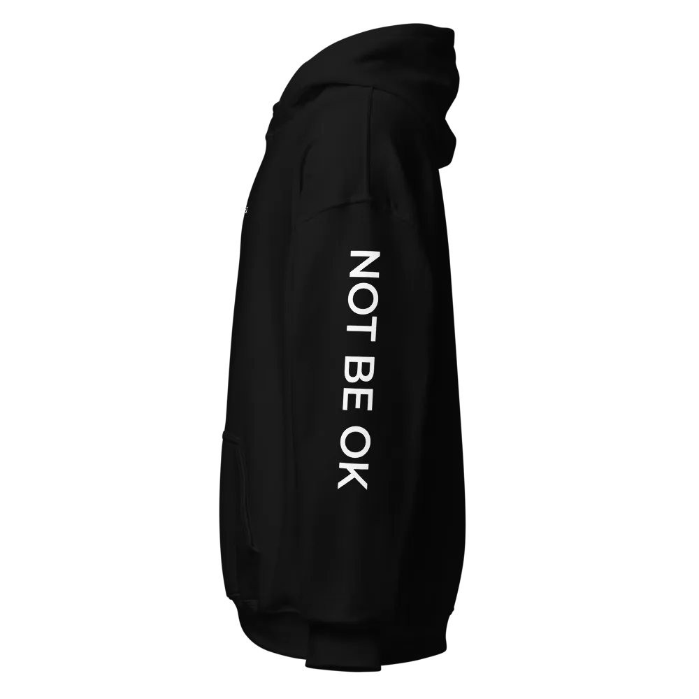 "IT'S OK TO NOT BE OK" Hoodie Black thumbnail 3