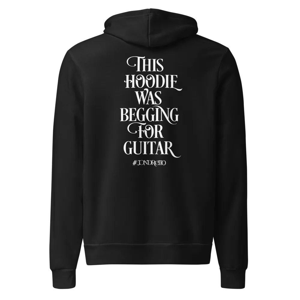 "Begging for Guitar" Hoodie - Black thumbnail 2