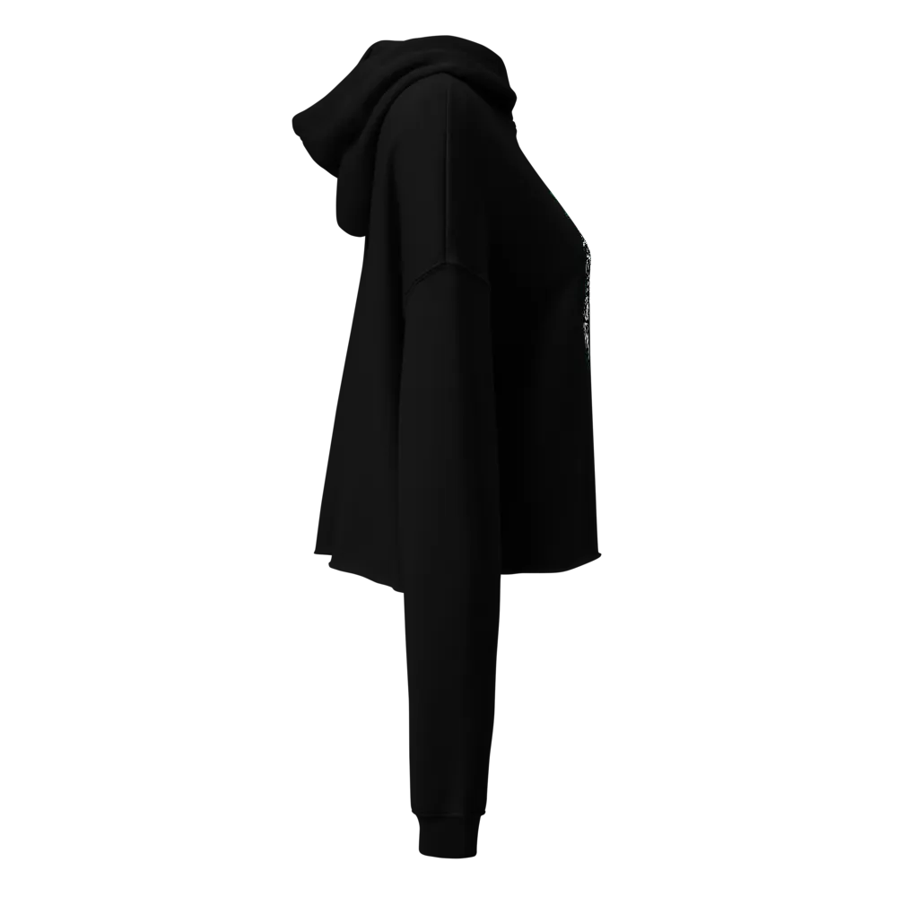Women's Black Cropped Hoodie thumbnail 4