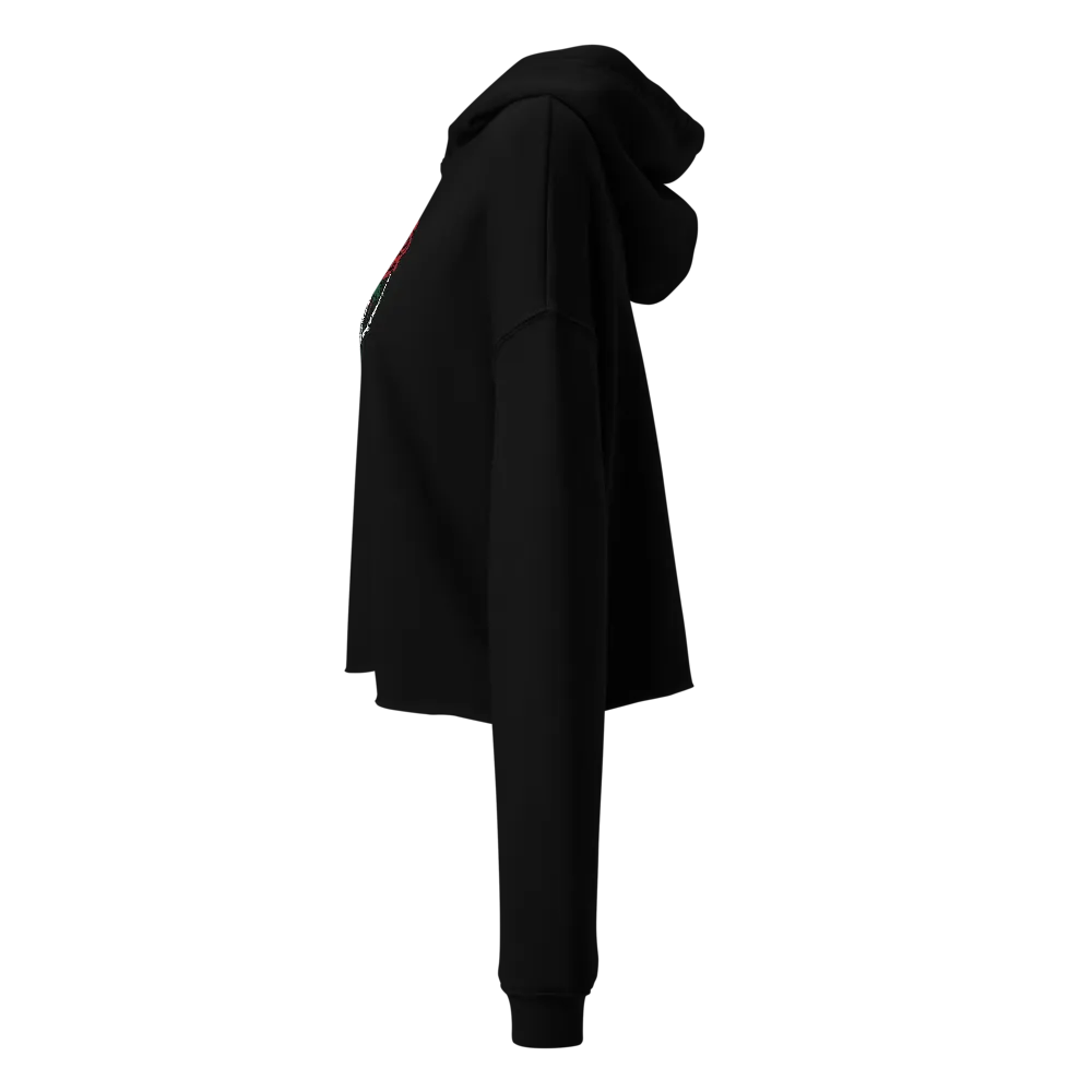 Women's Black Cropped Hoodie thumbnail 3