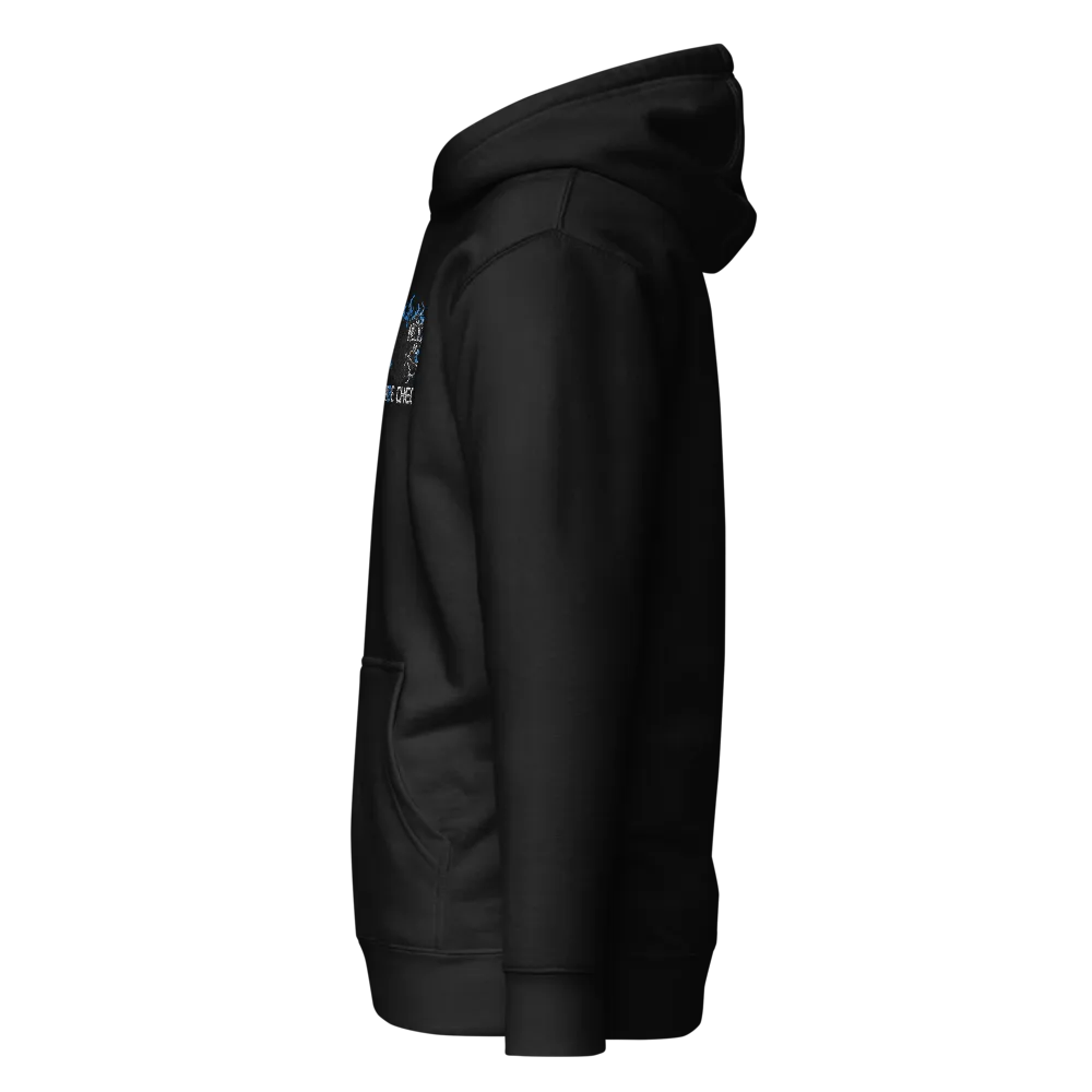 Premium Blue Fire Heart Pullover Hoodie thumbnail 3