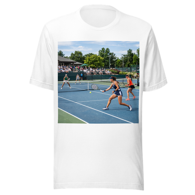 tennis court with women players
