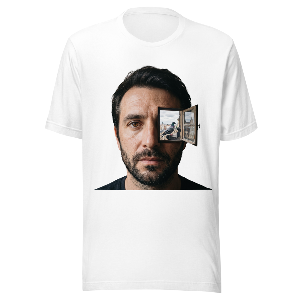 a human face with an open window