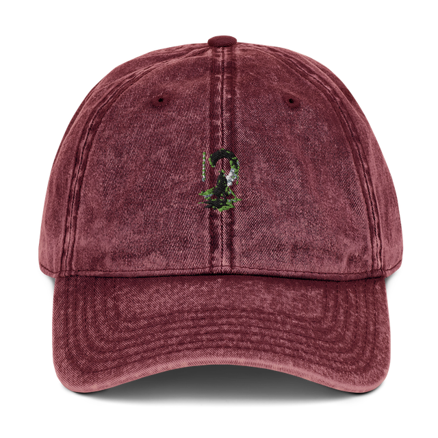 Vintage Maroon Washed Baseball Cap