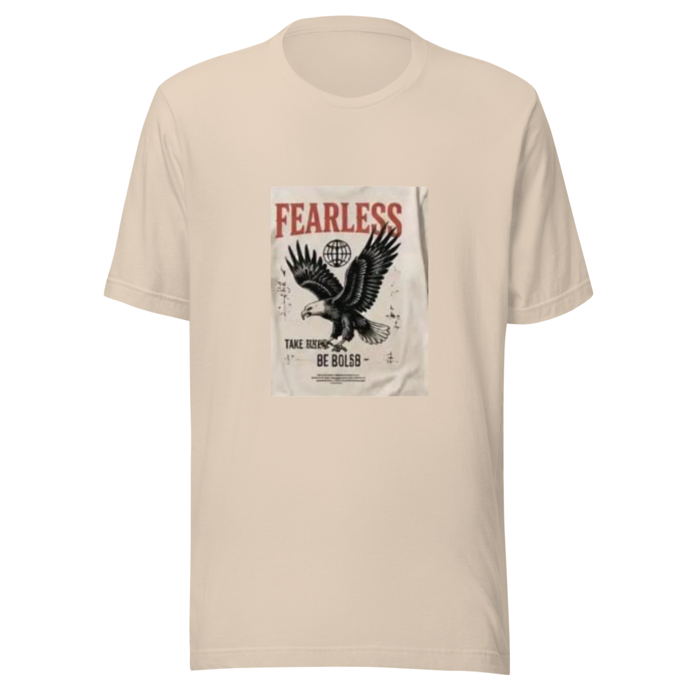 Beige Fearless Eagle Vintage Tee