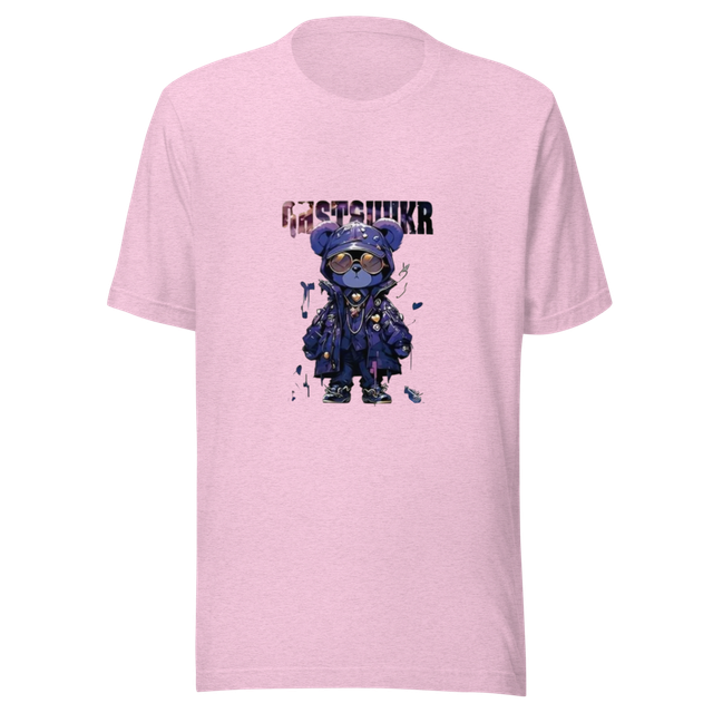 Pink Cyber Bear Streetwear Tee