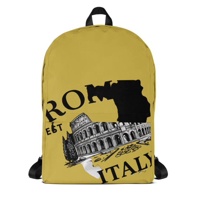 Yellow Rome Italy Colosseum Backpack