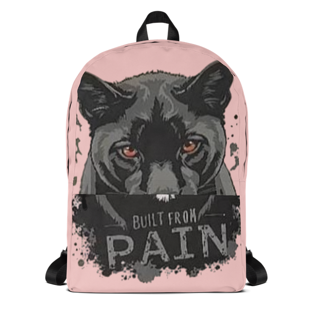 Pink Black Panther Built From Pain Backpack