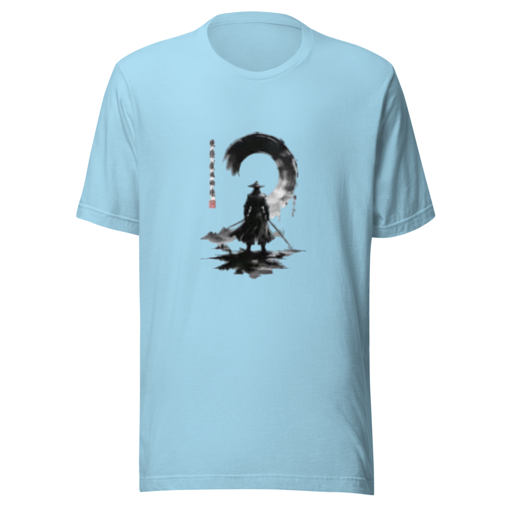 Light Blue Samurai Warrior Art Tee