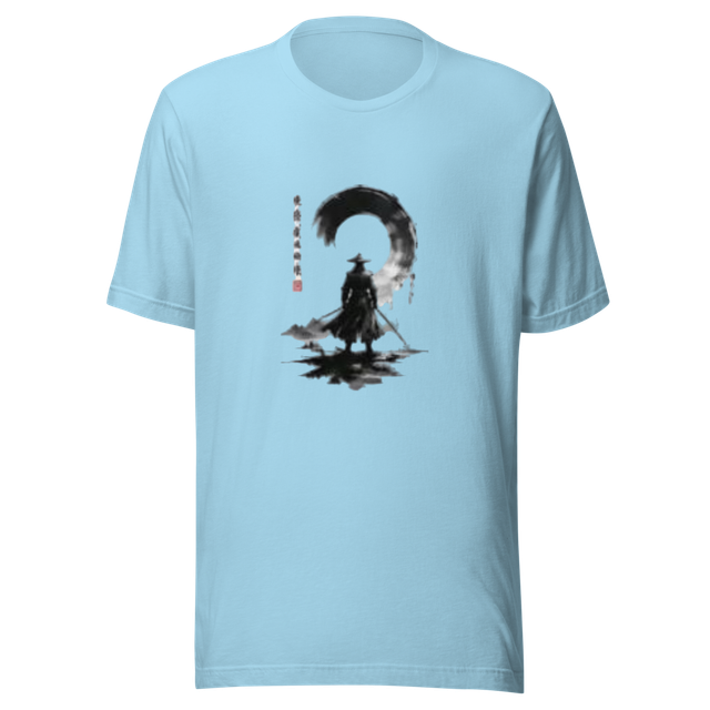 Light Blue Samurai Warrior Art Tee