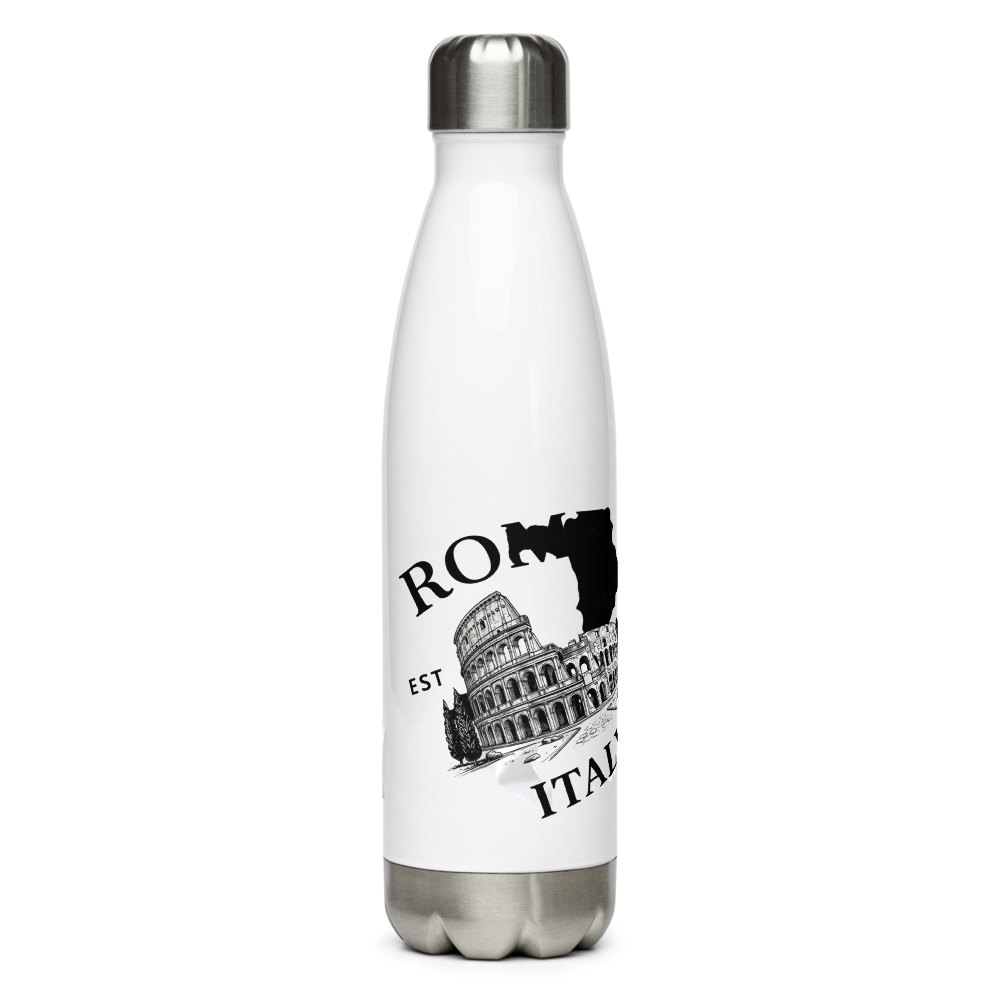 Rome Italy White Stainless Steel Bottle