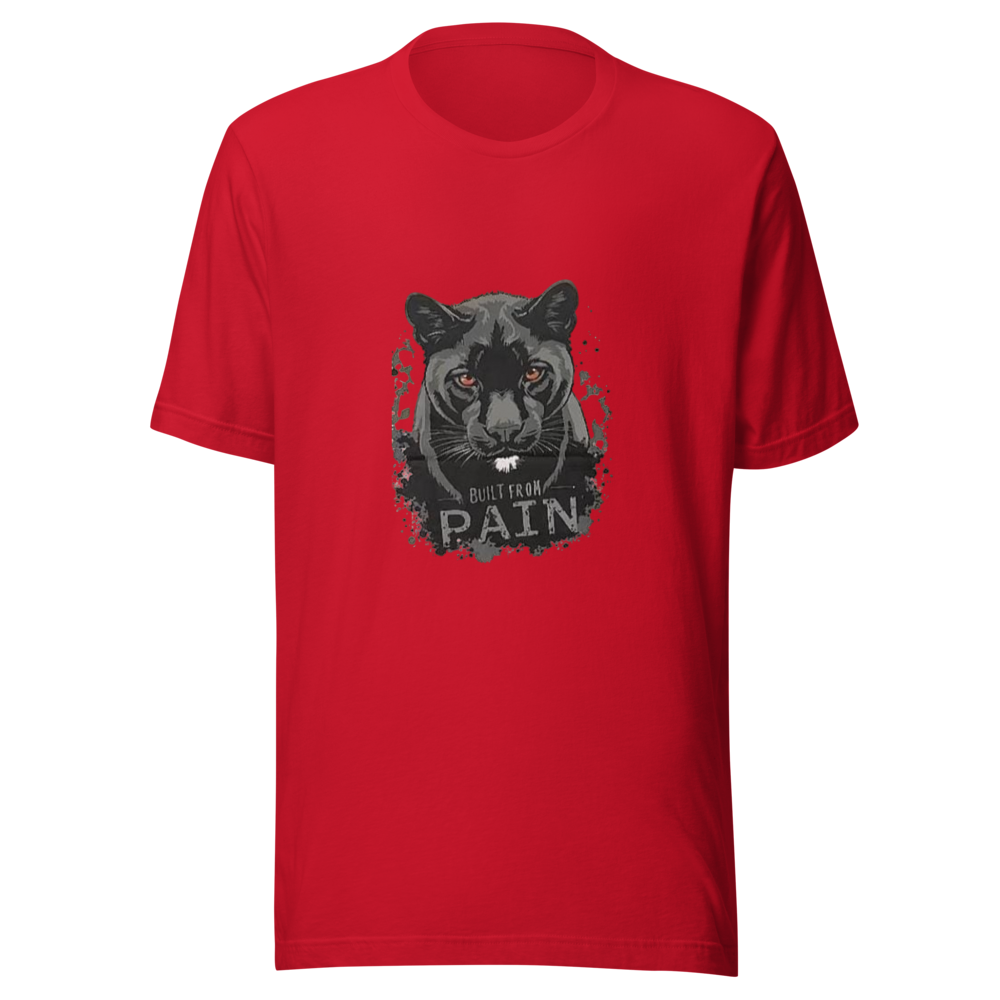 Red Built From Pain Black Panther Tee
