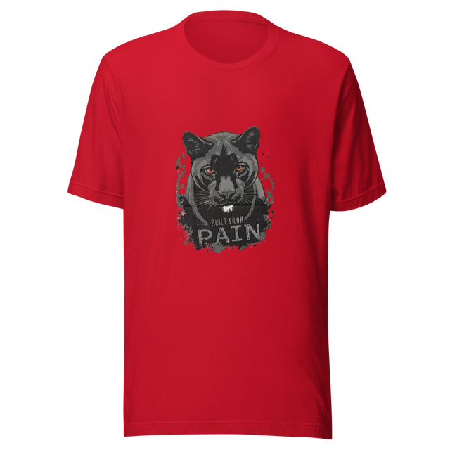 Red Built From Pain Black Panther Tee