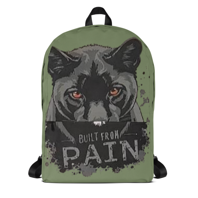Olive Black Panther Built From Pain Backpack