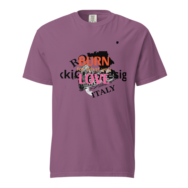 Purple Burn For Love Italy Graphic Tee