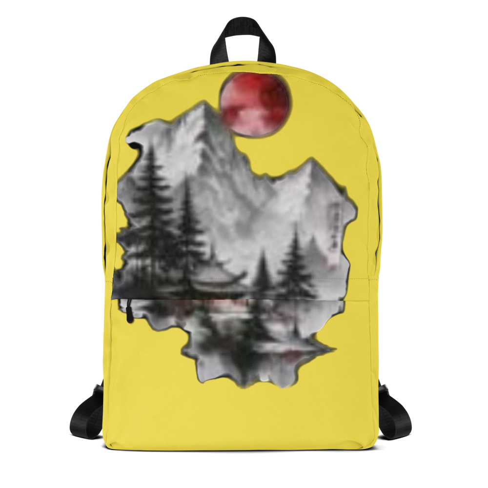 Yellow Mountain Sunset Art Backpack