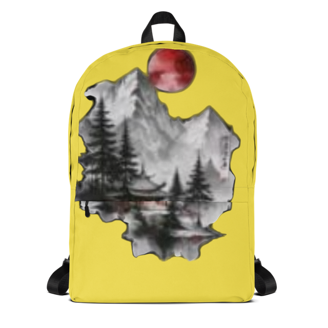Yellow Mountain Sunset Art Backpack