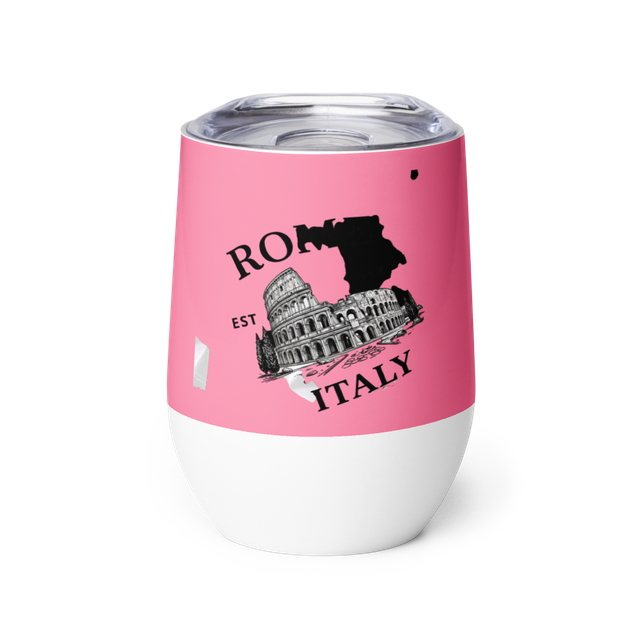 Rome Italy Pink Wine Tumbler | Stainless Steel Tum