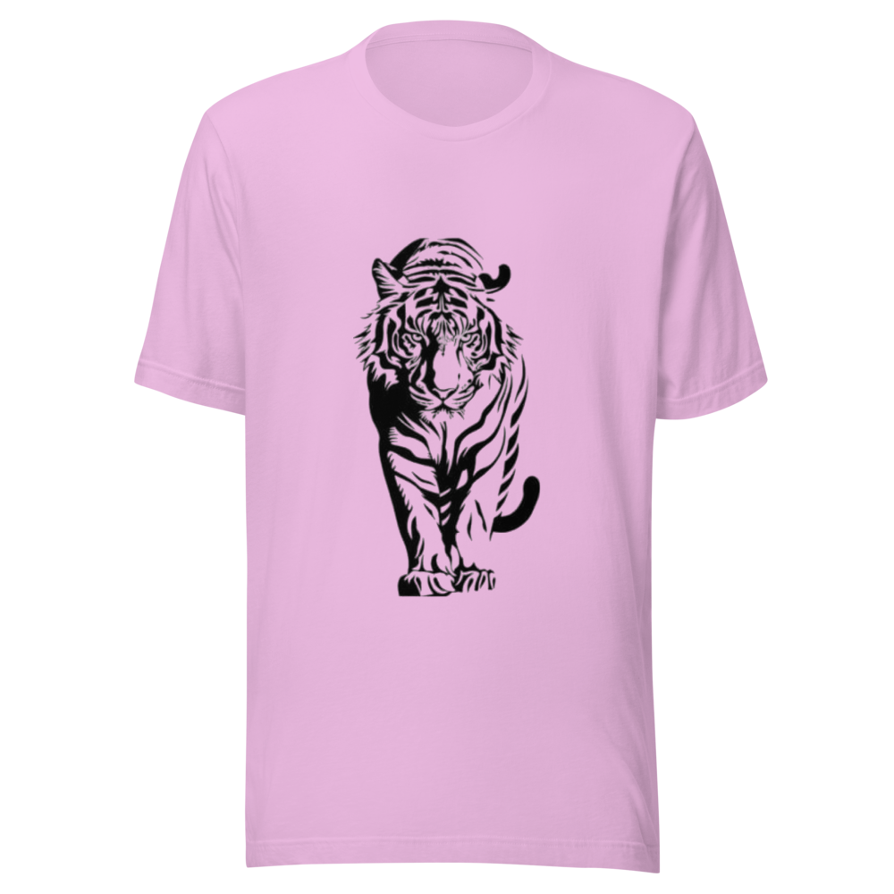 Light Pink Walking Tiger Graphic Tee