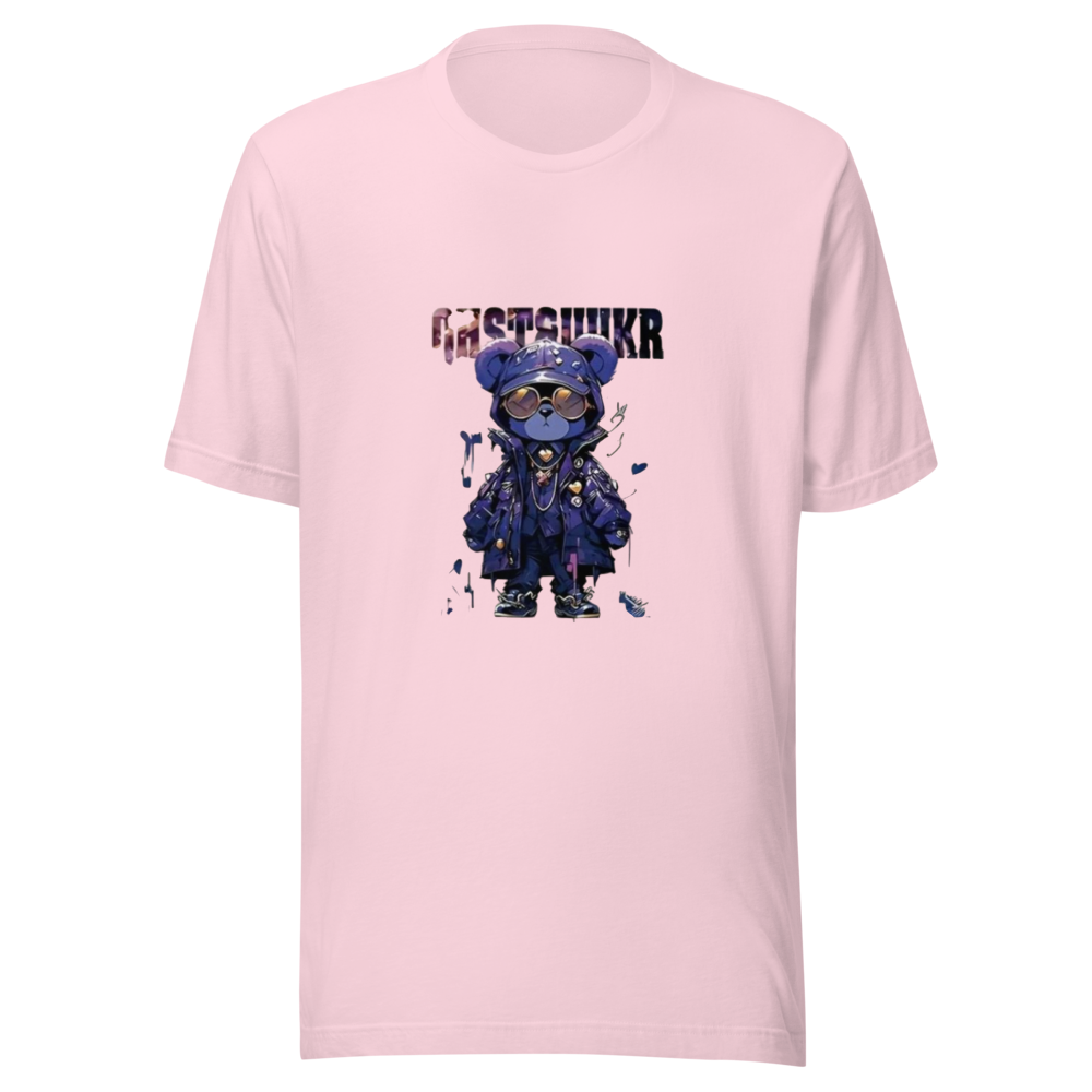 Pink Cyberpunk Bear Streetwear Tee