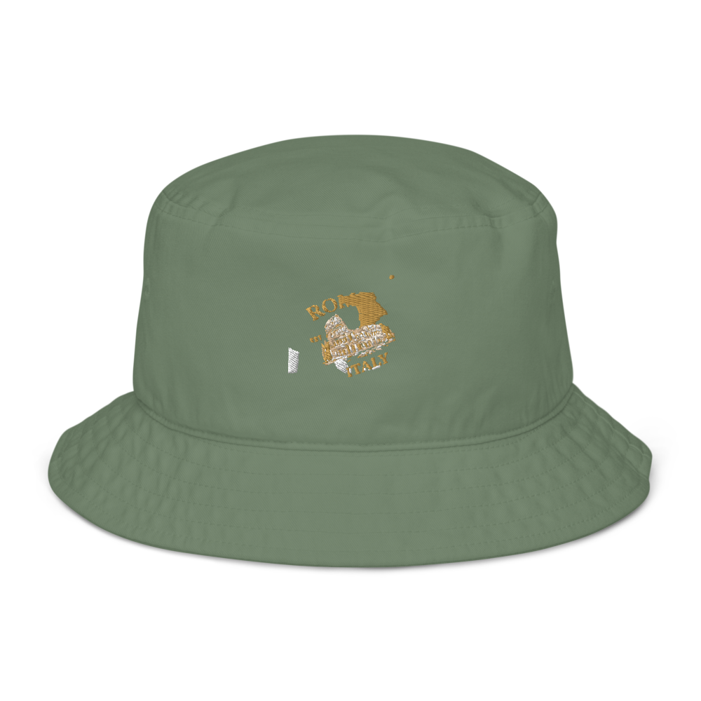 Green Bucket Hat - Embroidered Tiger Hat